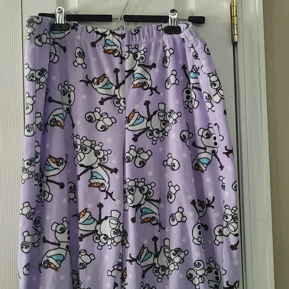 Olaf  Disney super soft fleece pj pajama bottom pants  Sz XL - Picture 3 of 6